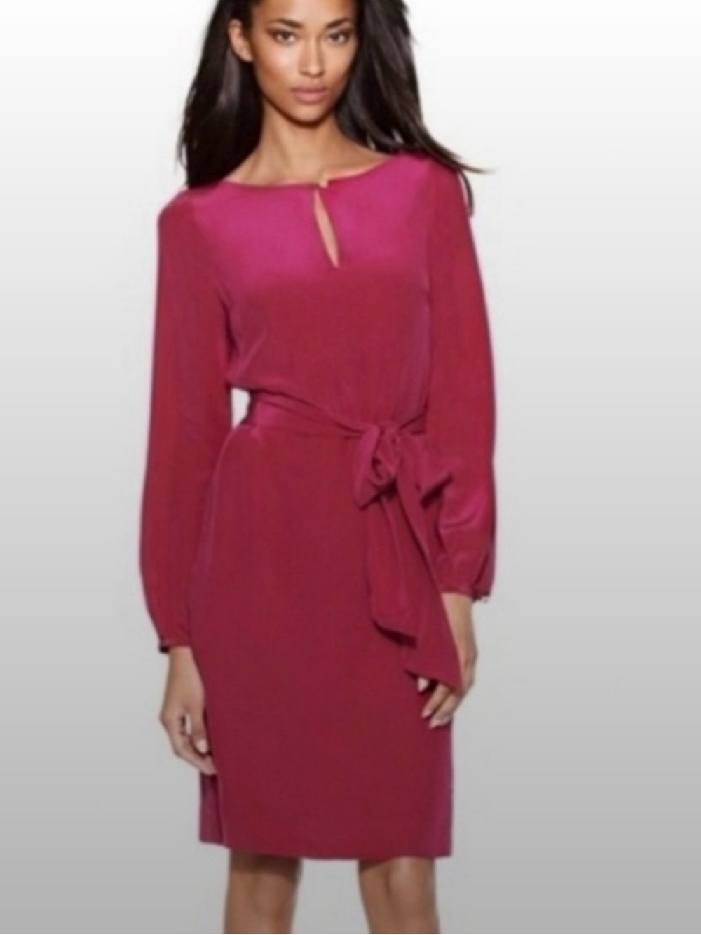 NWT Tory Burch Kathy Dress. Royal Fuchsia. Size 14. Retail price $295.